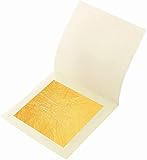 10 Blattgold Essbar, 4, 33 x 4, 33 cm, Pack er Blattgoldblätter für Torten, Schokolade, Kunst und Handwerk, Gesichtsmasken und Nagelkunst