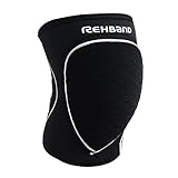 Rehband Knieschützer für Volleyball, Handball & Hallensport, Neopren Knieschoner komfortabel & enganliegend, Sport-Knieprotektor für Damen & Herren, Farbe:Schwarz, Größe:M