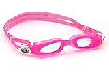 Aqua Sphere Unisex-Youth Moby Kid Schwimmbrille, pink weiß/transparentes Glas, S