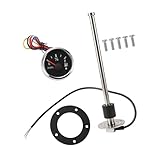 A ABSOPRO Kraftstoffsendeeinheit und Messgerätesatz 280mm Länge Bootskraftstoffsendeeinheit Marinekraftstoffgebereinheit Metall Schwarz Silberton 240-33 Ohm Artikelaustausch