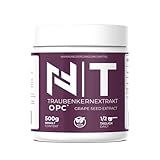 Natural-Fitness24 OPC Traubenkernextrakt Pulver 500g Dose - Oligomere Proanthocyanidine - Hochdosiert, Vegan, Ohne Zusatzstoffe - 1000 Portionen pro Dose - Ideal für Smoothies, Säfte & Getränkepulver