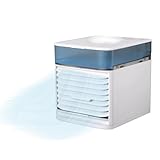 Mobile Klimageräte Mini Luftkühler, Yarvoney Mobile Klimaanlage, Air Cooler, Luftbefeuchter, USB Tragbare Klimaanlage Luftkühler für Büro, Persönlich Ventilator Mit Nachtlicht, für Wohnung & Büro