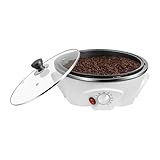 Konfiur 800W Kaffeeröster, Elektrische Kaffeeröstmaschine Coffee Röstmaschine Bohnenröster, 34x15.3x35cm Edelstahl Elektrischer Rotations-Kaffeeröster Hausmacher Backmaschine, 1500G