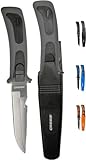Cressi Tauchermesser Vigo schwarz-grau, RC555000 (Hochwertigen 420 Stahl)