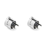 Famatel - Stecker| Seitlicher Ausgange | TT | 16A | 250 V | 4,8 mm | Weiß, 1102, Normall- Pequeño (Packung mit 2)