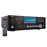 JZG Pyle PD3000BT.5 Heimkino-Bluetooth-Verstärker-Empfänger, 4 Kanäle, 3000 Watt, Stereo-Lautsprecher, Heim-Audio-Verstärker, Empfänger mit Radio, USB, 2 Mikrofone mit Echo, CD-DVD-Player, LCD,