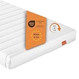 sleepling Matratze 90 x 200 x 11 cm, Rollmatratze Duo Wendematratze, Komfort- Kaltschaummatratze, Made in EU, Bezug waschbar, Ökotex 100, Härtegrad 2 und 3, weiß