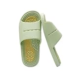 BYWXW Fussmassage Hausschuhe Plantar Fasciitis Massager Schuhe für Männer Frauen, Akupressur Fussmassagegerät mit noppen gegen Fersensporn, Lindert Rückenschmerzen(Size:EU 36/37,Color:Green)
