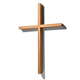 corpus delicti :: Holzkreuz modern und schlicht – Wandkreuz aus Eiche massiv (33 x 22 x 2,4 cm) – Kreuz für die Wand oder die Hand – Kruzifix für Puristen (77.H)