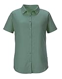 killtec Damen Funktionsbluse KOS 65 WMN WVN SHRT, Pale Green, 46, 41344-000