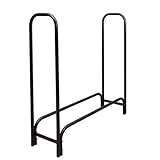 Holzunterstand zur Aufbewahrung von Holzscheiten im Freien zum langfristigen Stapeln von Brennholz mit langlebiger Struktur Schwarz B