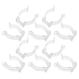 HOODANCOS 10 Stück LED Röhrenclips Transparent Milchig Weiß Kunststoff Befestigungsklammern für Leuchtstoffröhren und LED Röhren Montageclips für Deckenleuchten Wohnzimmer Büro