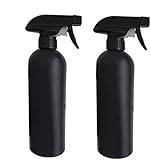 A/N PEPAXON Sprühflasche Schwarz 500ml 2pcs für Haar/Reinigungslösungen/ätherische Öle/Pflanzen (Schwarz)