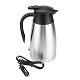 Auto-Wasserkocher, Auto-Kaffeemaschine, Reise-Wasserkocher, 1000 Ml, Edelstahl, mit Kontrollleuchte für den Reisegebrauch