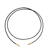 45/50/60 cm Schwarze geflochtene Wachsschnur DIY Anhänger Halskette Schmuckherstellung handgemachte Lederseil Karabinerverschluss Schnurkette-1,5 mm braun G-45 cm