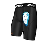 Shock Doctor 221 - Kompressionsshorts mit BioFlex-Protektor - Komfort und Kompression - Maximale Bewegungsfreiheit - Kontaktsport - Protektor