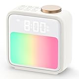 FUNFOR Lichtwecker, Tageslichtwecker mit 2 Alarmen Wake up Light, 6 Natürliche Klänge, 10 Farben Licht Wecker, Schlafhilfe, Snooze, Sonnenaufgang Wecker für Schlafzimmer Wohnzimmer