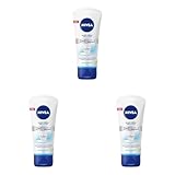 NIVEA 3in1 Care & Protect Hand Creme, für strapazierte Haut durch Handhygiene, Hautpflege für normale bis trockene Hände mit anti-bakteriellem Effekt* (Packung mit 3)