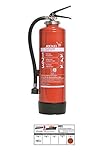 9Liter Gel-Feuerlöscher Gellöscher Sonderlöscher für Lithium-Ionen-Akkus DIN EN 3, GS + Wandhalter + Standfuß, 8 A = 4 LE Feuerlöscher mit Instandhaltungsnachweis von MBS-FIRE