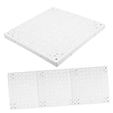 FUNOMOCYA 4 Stück Lochplatten-lagerregal Stecktafel-wandorganisator Steckbrettspiele Desktop-stecktafel Kleine Stecktafel Wandsteckbrett Pegboard-Display-Wand Steckbrett-Organizer Weiß Abs