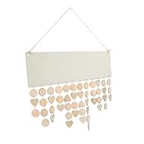 CLISPEED Holz Geburtstagskalender Set DIY Wand Erinnerungstafel aus Holzscheiben für Familiengeburtstage Hochzeiten und Jubiläen Einfache Montage Personalisierte Dekoration