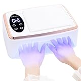 HFDJRWK Nagellicht-Set, Nageltrockner mit Gel-polierarmauflage, Zur Behandlung Aller Gel-nagellacke, Sport-maniküre, Pediküre, Amerikanischer Stecker