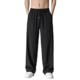 Herrenhose mit tiefen Taschen, lockere Passform, lässige Jogginghose für Laufen, Workout, Training, Basketball Hausanzug Herren Herren Trikot Und Hose