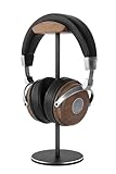 Jichenfang Kopfhörer Ständer mit Walnussholz& Aluminium,Headset Halterung mit Schwerer Basis,Headset Ständer für Over Ear und Gaming,Kopfhörer Halter Geeignet für Tisch and Vitrine