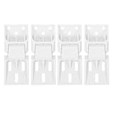 Gatuida 4 Stück Kunststoffscharniere für Gefriertruhen: Faltbares Gefrierschrankscharnier – Robustes Ersatzzubehör für Wohnmobil-Kühlschrank, Kühltruhe, Weiß