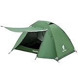 GEERTOP 2-Personen-Zelt für Camping Leichtes Backpacking Zelt, einfache Einrichtung Camping Zelt für Outdoor Wandern Reisen, mit Markise Vestibule Zwei Türen