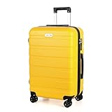 TAN.TOMI Koffer, Hartschalenkoffer, Koffer & Trolleys, Rollkoffer Reisekoffer Handgepäck, Suitcase Koffer mit Passwortsperre und 4 Rollen(Mango)