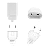 Powice 4 Stück Euro Stecker Flach,Eurostecker...