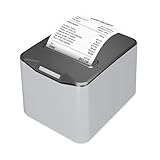 Bisofice Bondrukcer 80mm Thermodrucker Bondrucker Belegdrucker 220 mm/s Quittungsdrucker USB+LAN, Unterstützt die Steuerung der Kassenschublade, ESC/POS, Kompatibel mit Win/Linux/MAC