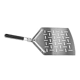 MUELODSIC Faltbarer Pizzaschieber aus Edelstahl Perforierte Pizza schaufel mit Rutschfestem Griff Vielseitiges Back Pizzawerkzeug für Hausgemachte Brote Kekse und Pizzen