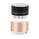 KOMBIUDA 2 Stück Tragbarer Kabelloser Lautsprecher mit Bunter Beleuchtung Mini Lautsprecher für Outdoor und Reisen Wiederaufladbar USB und Kartenanschluss Hochwertiger Sound bis
