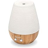 Beurer LA 40 Aroma Diffuser, Duft-Vernebler mit Ultraschall-Zerstäubung, mit Wellnesslicht und Farbwechsel, aus Holz, 1 Stück (1er Pack)