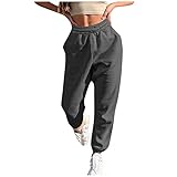 Damen Hose Freizeithose Hohe Taille Kordelzug Hose Traininghose Bequeme Sweathose Mit Tasche Damen Hose Jogginghose Warme Arbeitshosen