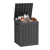 EasyUp 28 Gallonen Outdoor Deck Box Wasserdichte Aufbewahrungsboxen Harz Boxen UV Beständig Abschließbarer Behälter für Terrassenmöbel Kissen Gartengeräte Sportgeräte Pool Supplies Lieferung Lagerung