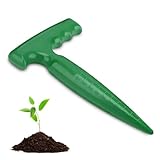 SGERUFZ 1 Pcs Plantador de Cebollas para Bulbos de Flores con Escala de Medición para Plantar con Precisión Ideal para Sembrar Verduras y Flores (Verde)