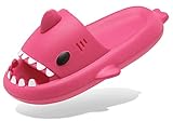 Unisex Hai Badelatschen Sommer Hausschuhe Badeschlappen rutschfeste Dusch Badeschuhe Strand Sandalen Damen Herren Cloud Shark Slides Slippers, Rosa, 40/41 EU