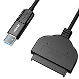 BENFEI SATA auf USB-Kabel, 2-in-1 USB C/USB 3.0 auf SATA III Festplatten-Adapter, kompatibel für 2,5 Zoll HDD und SSD