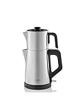 Arzum AR3129 Deminde Teekocher, Edelstahl, 1,8 L Wasserkessel, 1 L Stahlteekanne, Teefilter aus Edelstahl, Teekanne, Tee Maschine, Tea Maker,