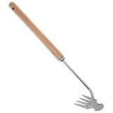 DOITOOL Edelstahl Unkrautstecher mit Langem Holzstiel Garten jäter Ergonomisch Rutschfest Stabiles Unkrautentfernungswerkzeug für Tiefwurzelndes Gras und Präzises Jäten im Garten