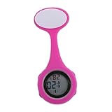 UKCOCO Multifunktionale Silikon Schwesternuhr mit Rundem Display Abnehmbarem Clip Kratzfestem Schutz Leicht und Lesbar Geeignet für Pflegepersonal und Medizinische Fachkräfte