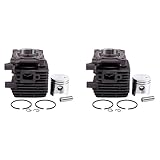 SAANICH 2X Zylinderkolbensatz 34Mm for Stihl FS55 FS45 BR45 HL45 Trimmer 4140 020 1202