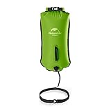 Naturehike Schwimmboje Dry Bag Wasserdichter Trockensack 28L Aufblasbare Schwimmende Flotation Swim Boje Strandtasche für Open Water, Swimming Buoy, Triathlon (Grün)