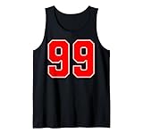 Rote Sportmannschaft Nummer 99 Tank Top