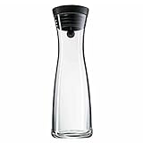 AIDIRui Wasserkaraffe 1,8 l hohe Borosilikatglasflasche, einfacher neigbarer Deckel, Krug