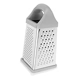 VERDANVERSE Edelstahl Küchenreibe mit Aufbewahrungsbox Multifunktionaler Vierkantreibe für Gemüse Käse Ingwer Sicherer Gemüseschneider für Kartoffeln Apfel und Obst Langlebig und Leicht zu