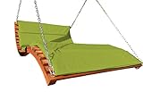 ALEOS. Design Hollywoodliege Doppelliege Hängeliege Schaukelliege Aruba-Lounger-GRÜN aus Holz Lärche (ohne Gestell)